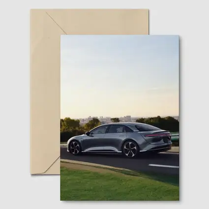 Lucid Air Electric Sedan City Road Drive