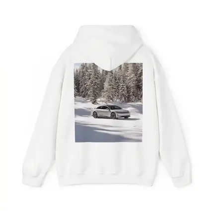 Lucid Air Sedan Snowy Winter Forest