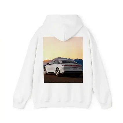 Lucid Air Electric Sedan Sunset Mountains