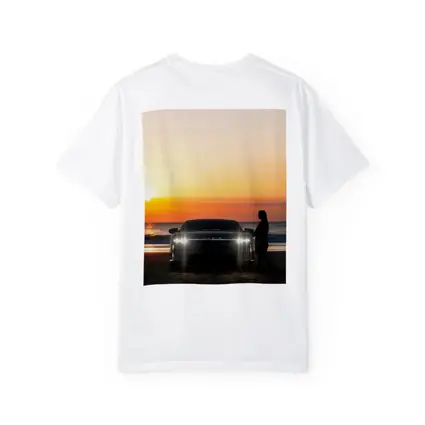 Lucid Air Woman Silhouette Beach Sunset