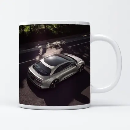 Lucid Air Glass Canopy Road Aerial View