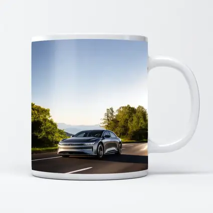 Lucid Air Electric Car Open Road Drive