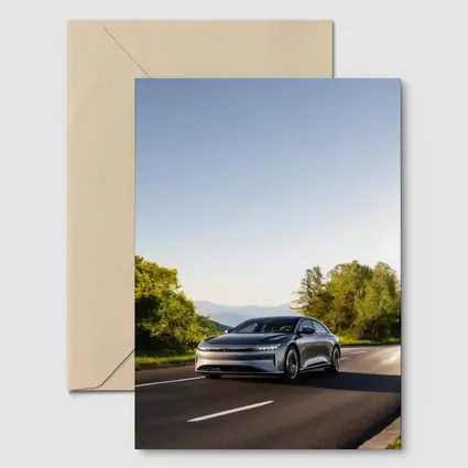 Lucid Air Electric Car Open Road Drive