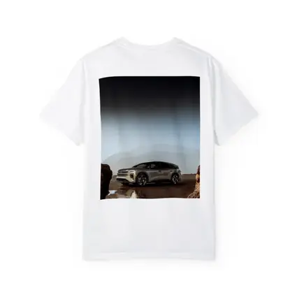 Lucid Gravity SUV Parked Rocky Mountain Landscape