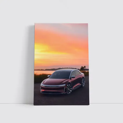 Lucid Air Grand Touring Red Sunset