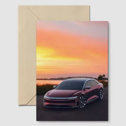 Lucid Air Grand Touring Red Sunset