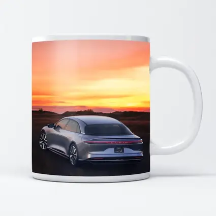 Lucid Air Grand Touring Glowing Sunset Sky