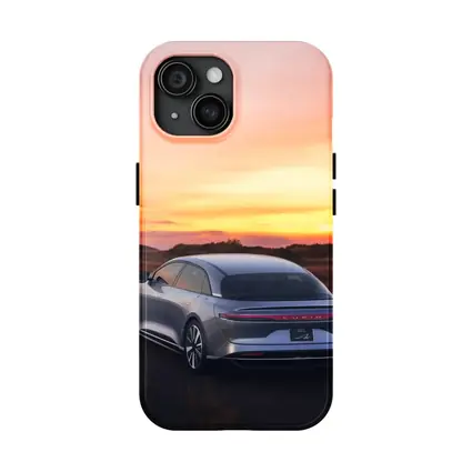 Lucid Air Grand Touring Glowing Sunset Sky