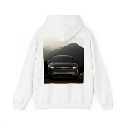 Lucid SUV Front View Mountain Backdrop