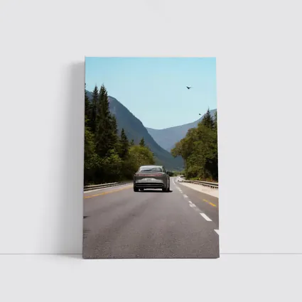 Lucid Air Sedan Mountain Highway Road