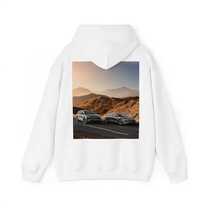 Lucid Air Gravity Duo Mountain Road Sunset