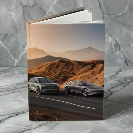 Lucid Air Gravity Duo Mountain Road Sunset