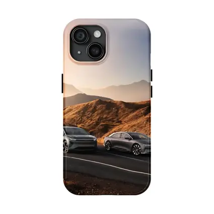 Lucid Air Gravity Duo Mountain Road Sunset