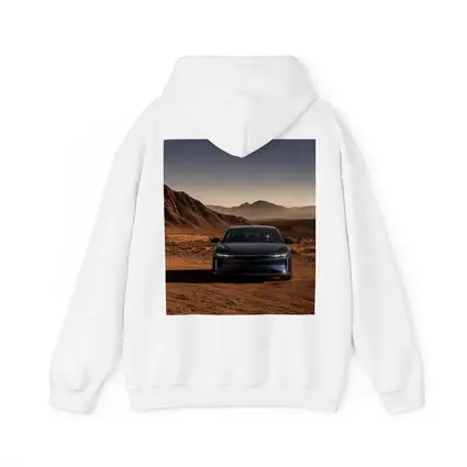 Lucid Air Blue Desert Mountains Background