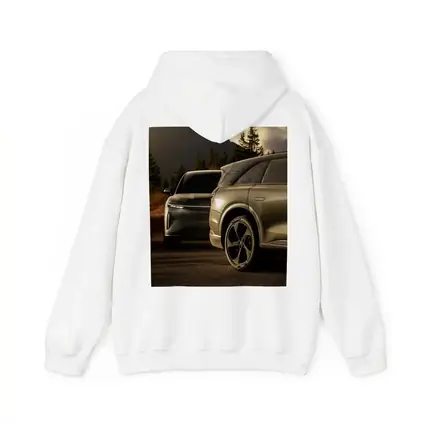 Lucid SUV Duo Mountain Sunset Road