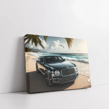 Bentley Mulsanne Parked on Tropical Beach