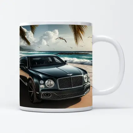 Bentley Mulsanne Parked on Tropical Beach