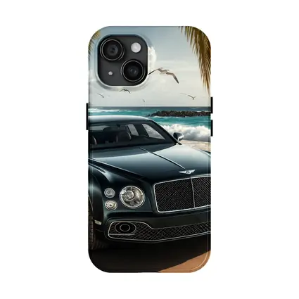 Bentley Mulsanne Parked on Tropical Beach