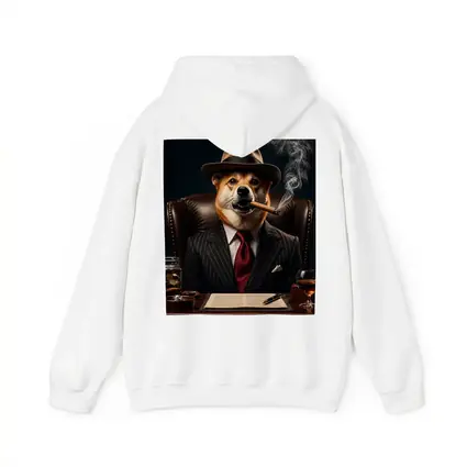 Mafia Boss Shiba Inu Dog Dark Office