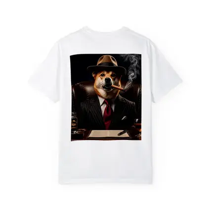 Mafia Boss Shiba Inu Dog Dark Office