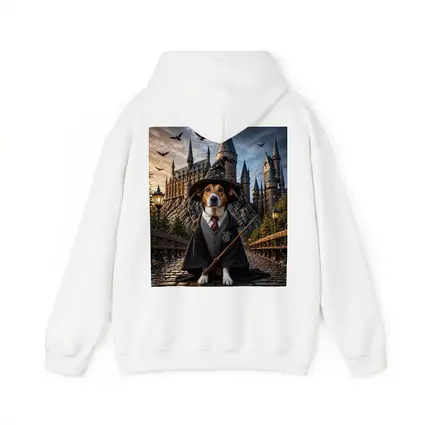 Beagle Wizard Dog at Hogwarts Castle