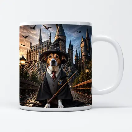 Beagle Wizard Dog at Hogwarts Castle