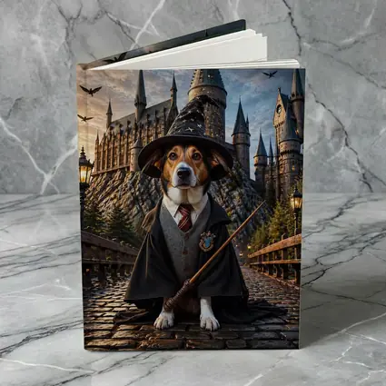 Beagle Wizard Dog at Hogwarts Castle