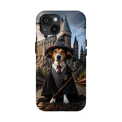 Beagle Wizard Dog at Hogwarts Castle