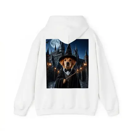 Golden Retriever Wizard Dog Castle Night