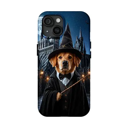 Golden Retriever Wizard Dog Castle Night