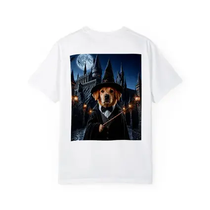 Golden Retriever Wizard Dog Castle Night