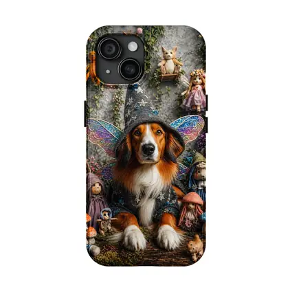 Wizard Dog With Fairy Wings Fantasy Setting