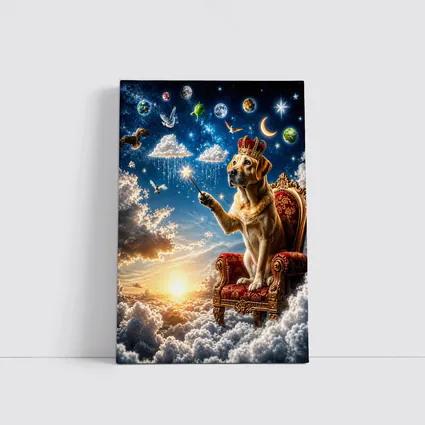 Labrador Retriever King on Cloud Throne