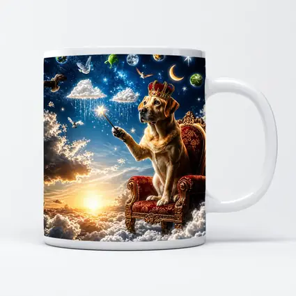 Labrador Retriever King on Cloud Throne