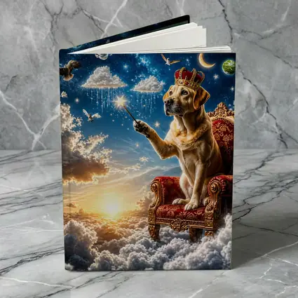 Labrador Retriever King on Cloud Throne