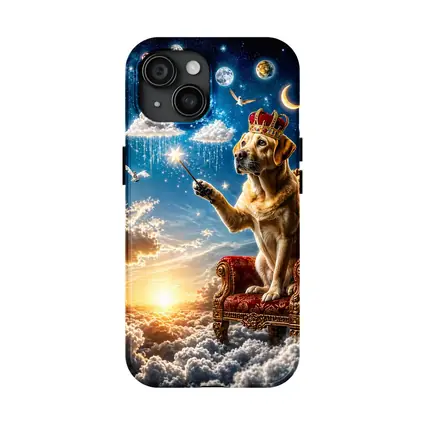 Labrador Retriever King on Cloud Throne