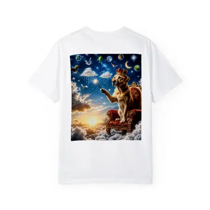 Labrador Retriever King on Cloud Throne