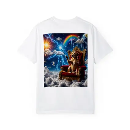 Labrador Dog on Royal Throne Cosmic Sky