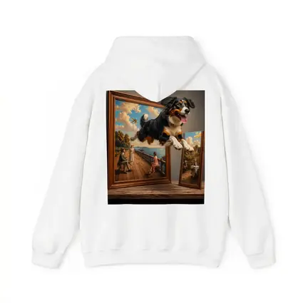 Bernese Mountain Dog Leaping From Classic Painting