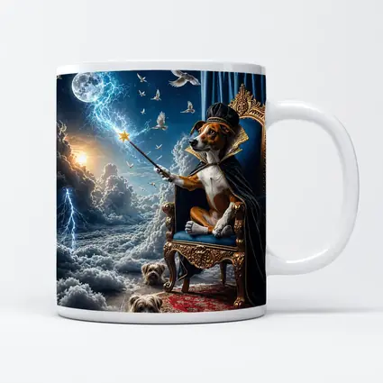 Wizard Dog King Commanding Lightning Storm