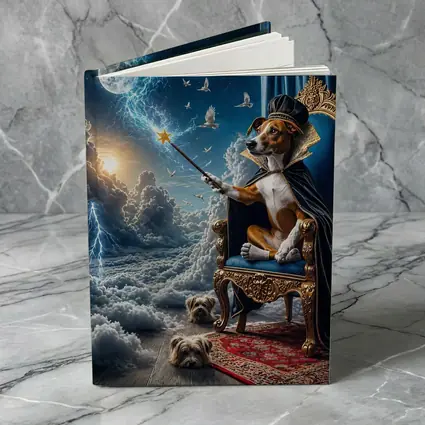 Wizard Dog King Commanding Lightning Storm
