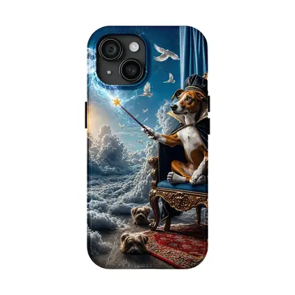 Wizard Dog King Commanding Lightning Storm