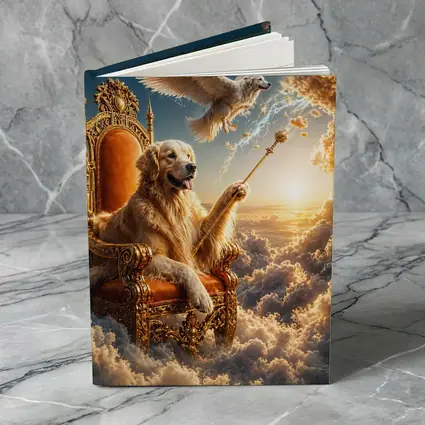 Golden Retriever King Ruling Heavenly Clouds
