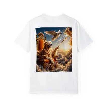 Golden Retriever King Ruling Heavenly Clouds