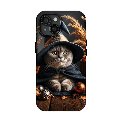 Scottish Fold Witch Hat Halloween Autumn Setting