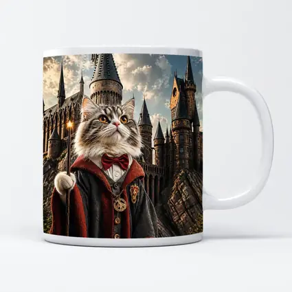 Wizard Cat at Magic Castle Fantasy Art
