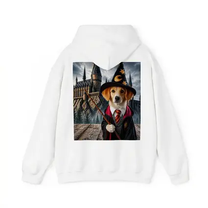 Wizard Dog in Fantasy Castle Setting
