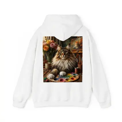 Maine Coon Cat Artist Studio Palette