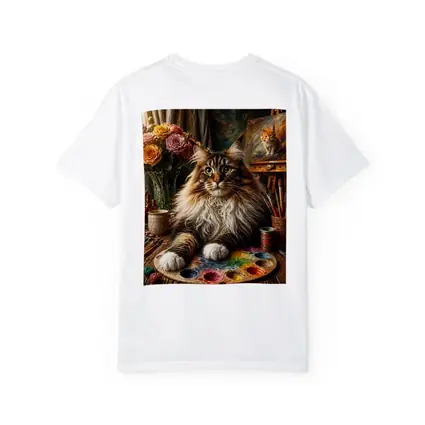 Maine Coon Cat Artist Studio Palette