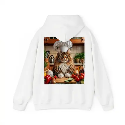 Maine Coon Chef Cat Kitchen Vegetables